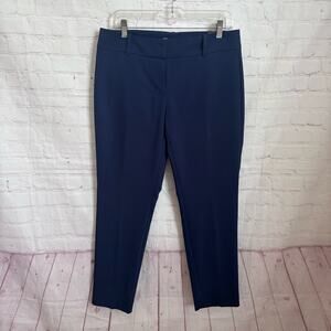 New WHBM Signature Slim smooth stretch blue dress ankle pants size 8 NWT